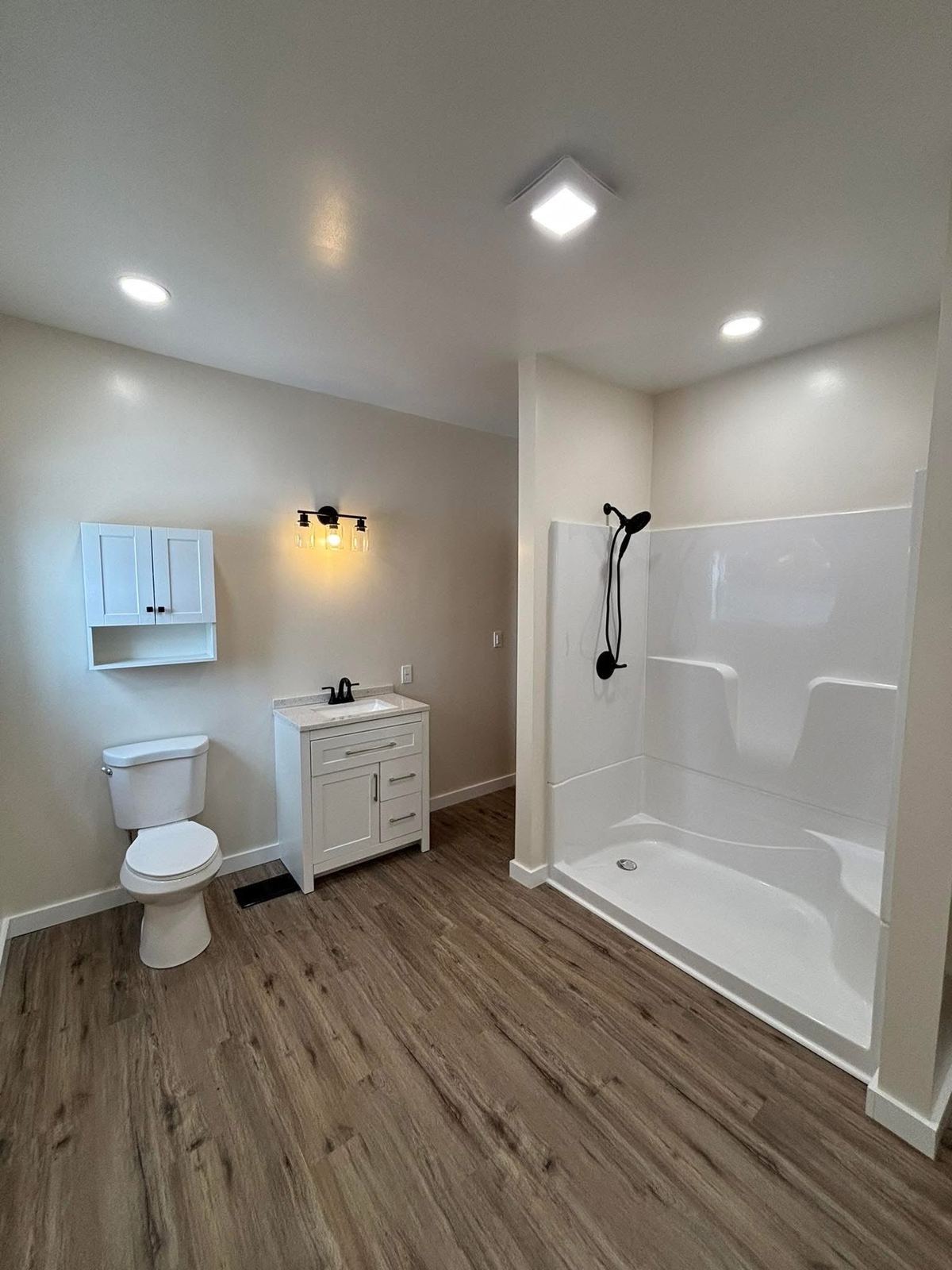 Bathroom remodel with walk-in shower