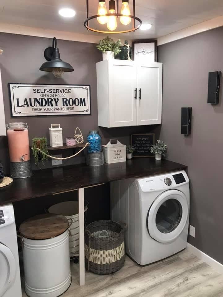 Custom farmhouse laundry room remodel